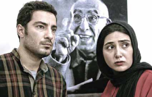 باران کوثری و نوید محمدزاده در نمایی از فیلم 